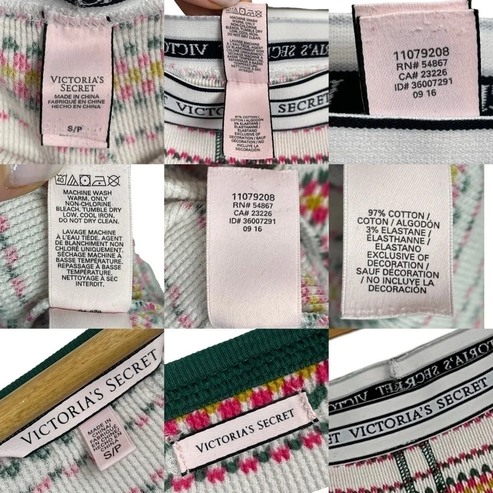 VICTORIA'S SECRET THERMAL FIRESIDE JANE HOLIDAY MATCHING LONG JOHN PAJAMA PJ SET